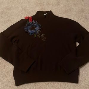 100% Merino Wool brown sweater.
